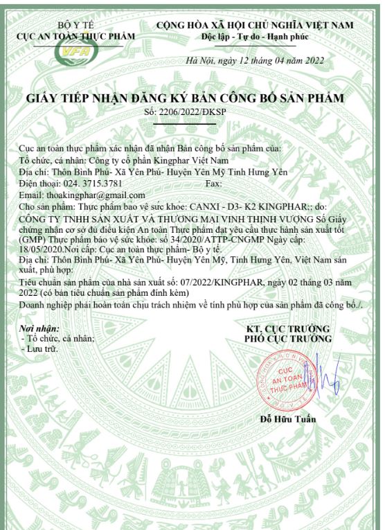 Calci D3 K3 Kingphar